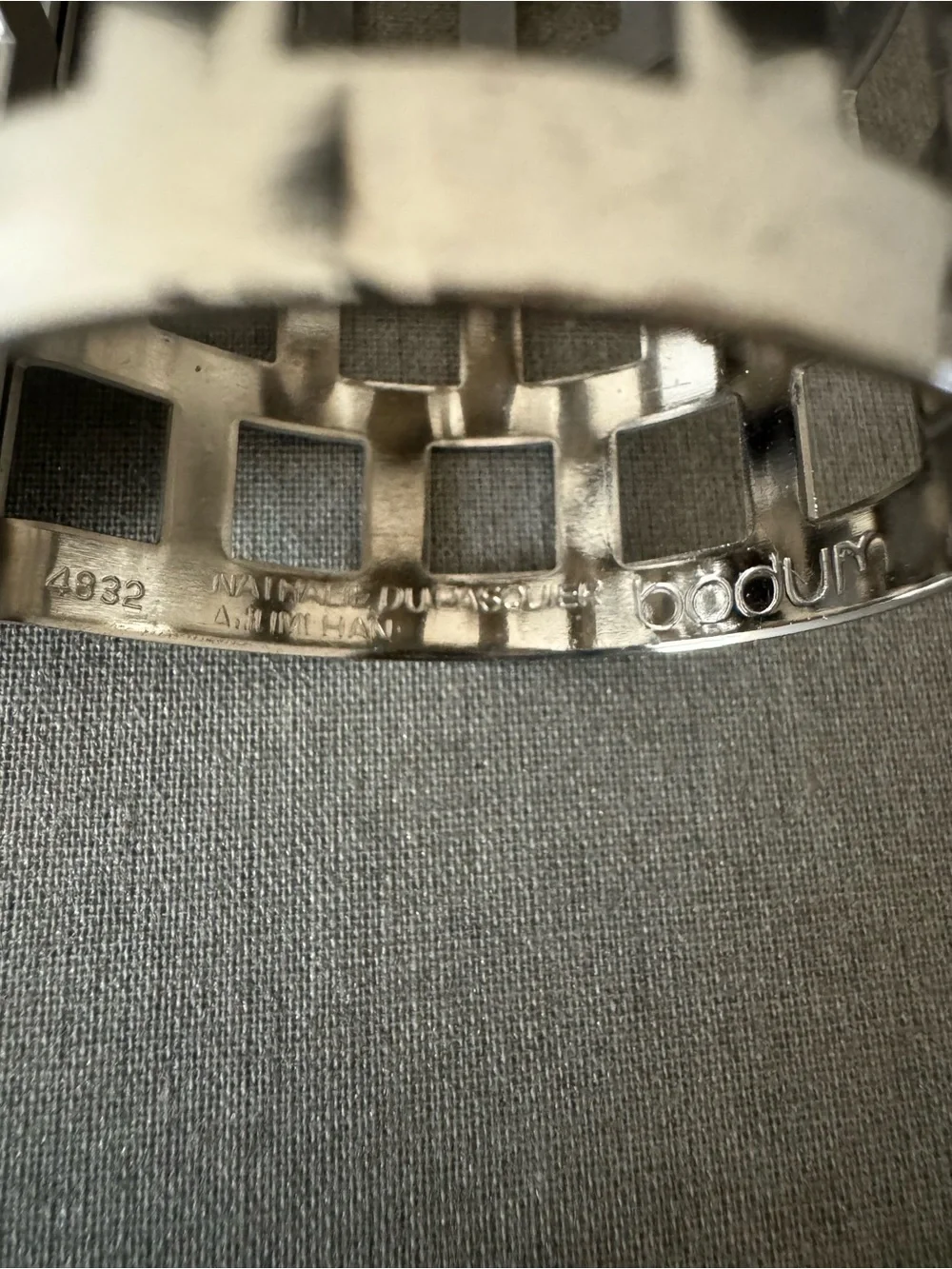 Vintage Crate & Barrel Stainless Steel Napkin Rings with 4 different designs